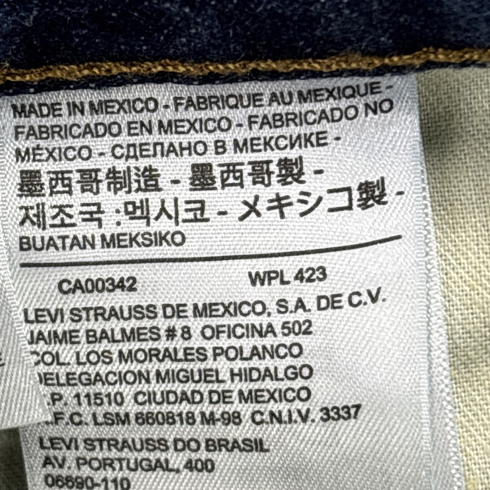 Levis 514 Jeans Mens 31x32 Blue Denim Straight Fit Whiskered Fade Streetwear - Picture 8 of 10